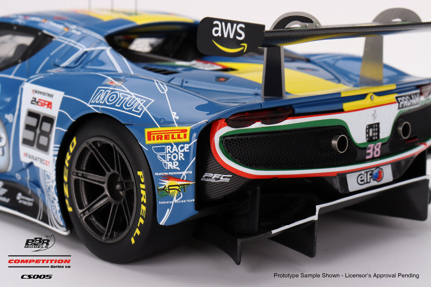 BBR Ferrari 296 GT3 ST Racing #38 2023 24hrs of SPA Blue 1:18
