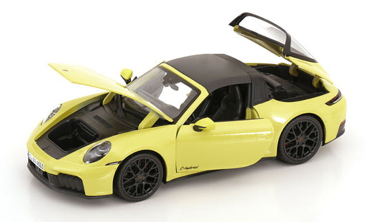 Maisto Porsche 911 992.2 Targa 4 GTS Hybrid Light Yellow 1:18