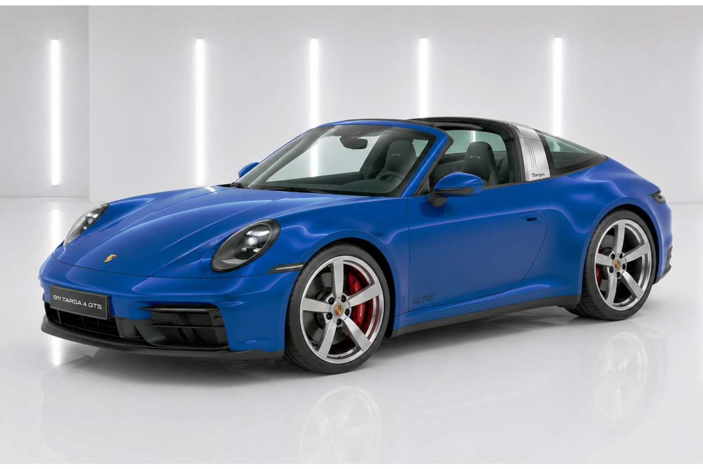 Minichamps Porsche 911 992.2 Targa 4 GTS Hybrid Lugano Blue 1:18