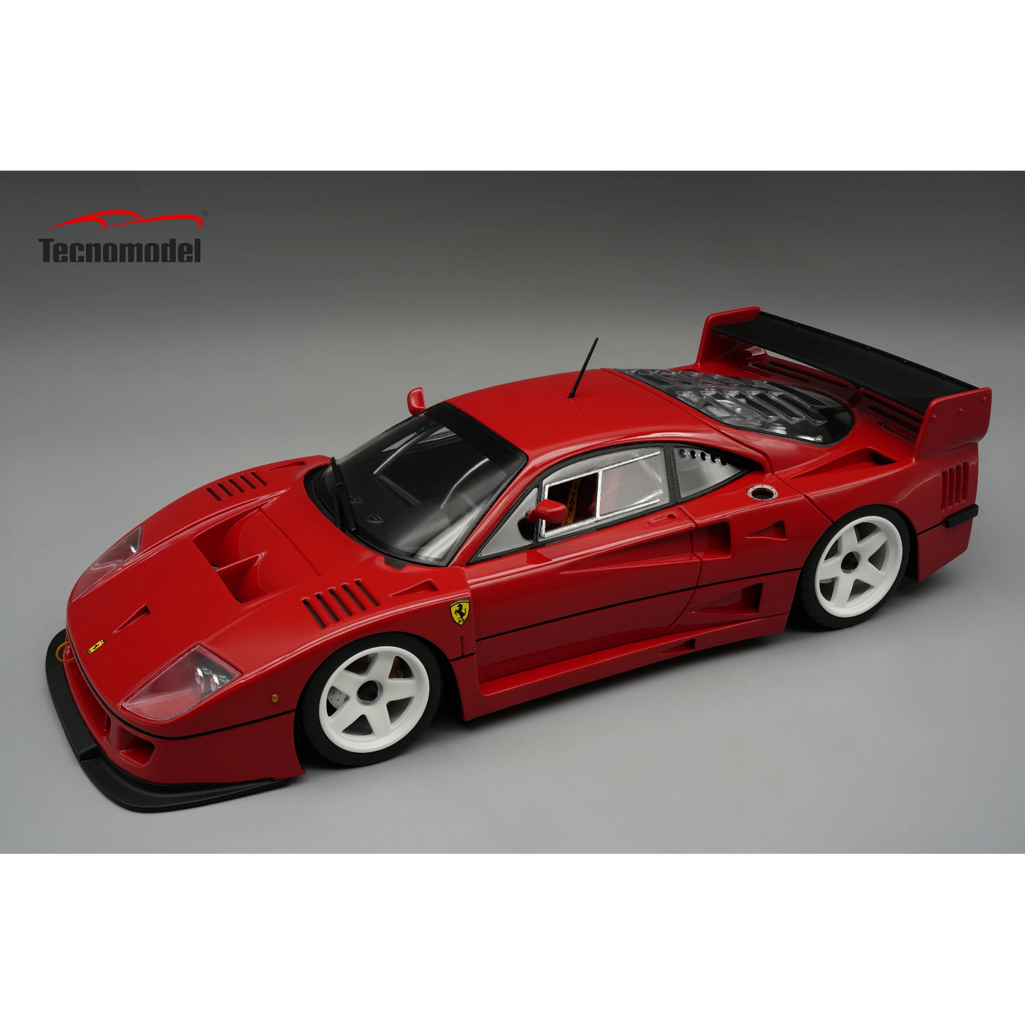 Tecnomodel Ferrari F40 LM 1996 Press Version Rosso Corsa (Red) w/ White Wheels 1:18