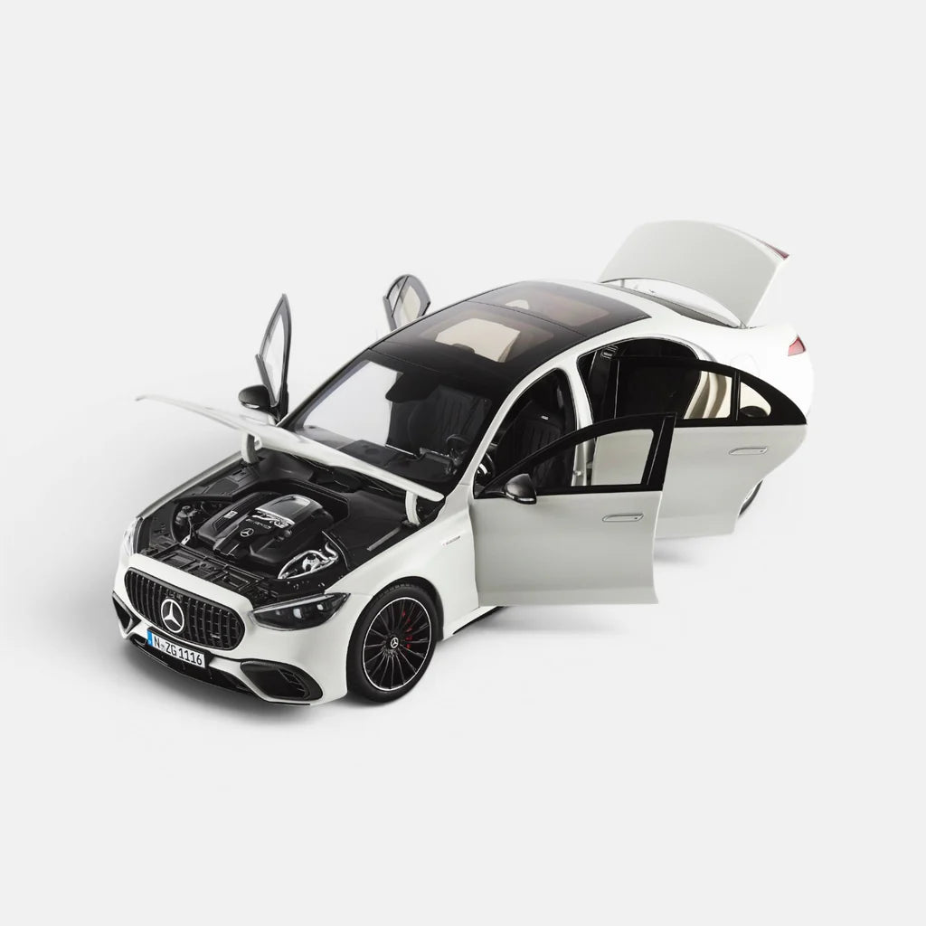 NZG Mercedes Benz S63 AMG E Performance Sedan (W223) Opalith White 1:18
