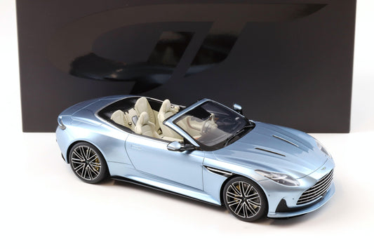 GT Spirit 2023 Aston Martin DB12 Volante Convertible Carribbean Blue Pearl 1:18