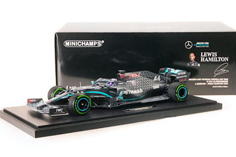 Minichamps Mercedes W11 Team Mercedes-AMG #44 World Champion (Hamilton) F1 Weathered 1:12