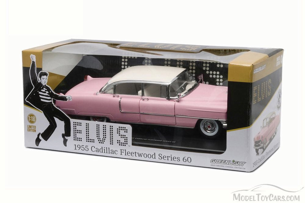 Greenlight Elvis Presley's Pink 1955 Cadillac Fleetwood Series 60 1:18
