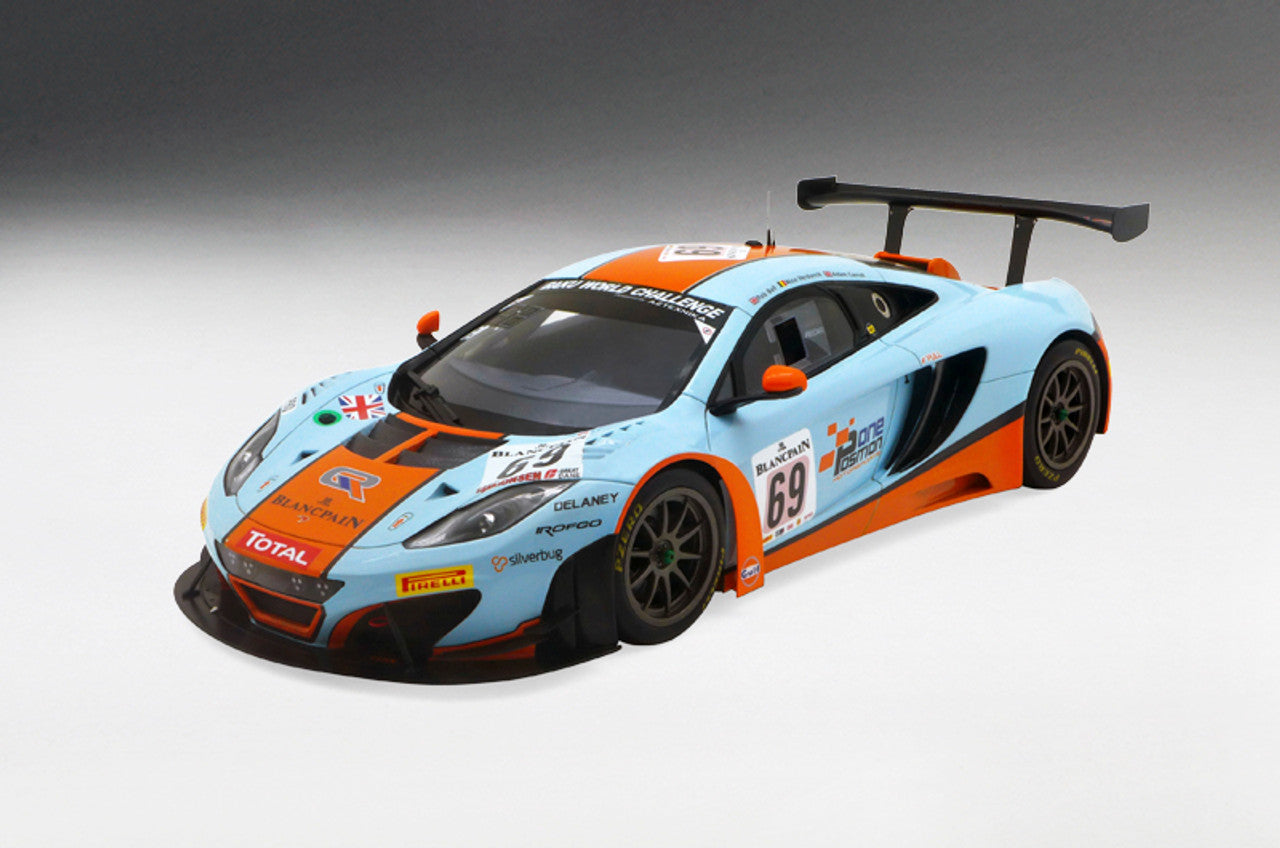 Topspeed Mclaren MP4 12C GT3 #69 Gulf Racing 24hrs of Spa 2013 Blue 1:18