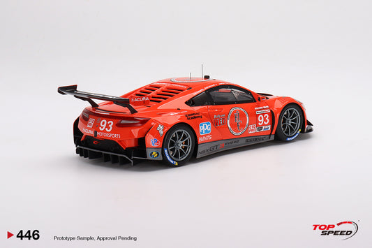 Topspeed 1:18 Acura NSX GT3 EVO22 #93 WTR Racers Edge Motorsports 2022 IMSA Sebring 12Hr.