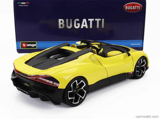 Bburago 2023 Bugatti W16 Mistral Yellow 1:18