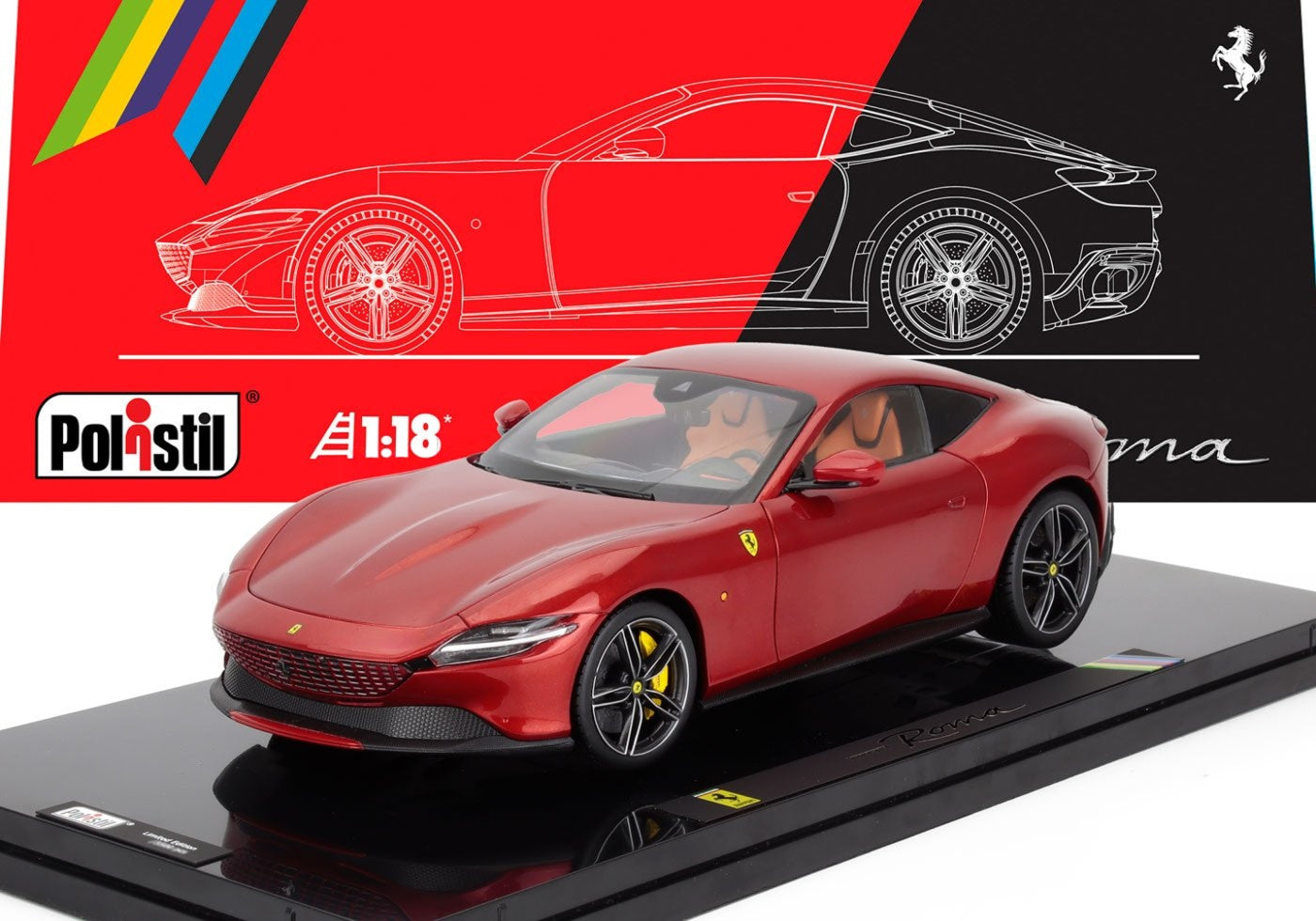 Polistil 2019 Ferrari Roma Rosso Magma (Red Metallic) High