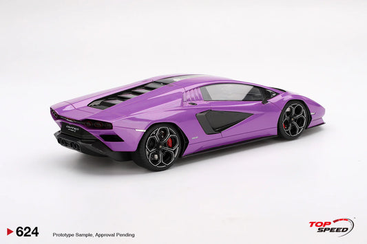 Topspeed Lamborghini Countach LPI 800-4 Viola Metallic Purple 30th Annivesary 1:18