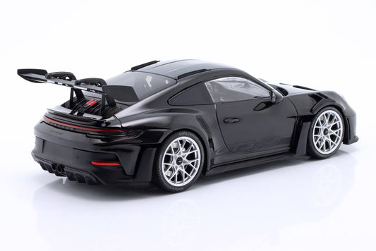Minichamps 2023 Porsche 911 992 GT3 RS Black w/ Silver Wheels 1:18 SEALED