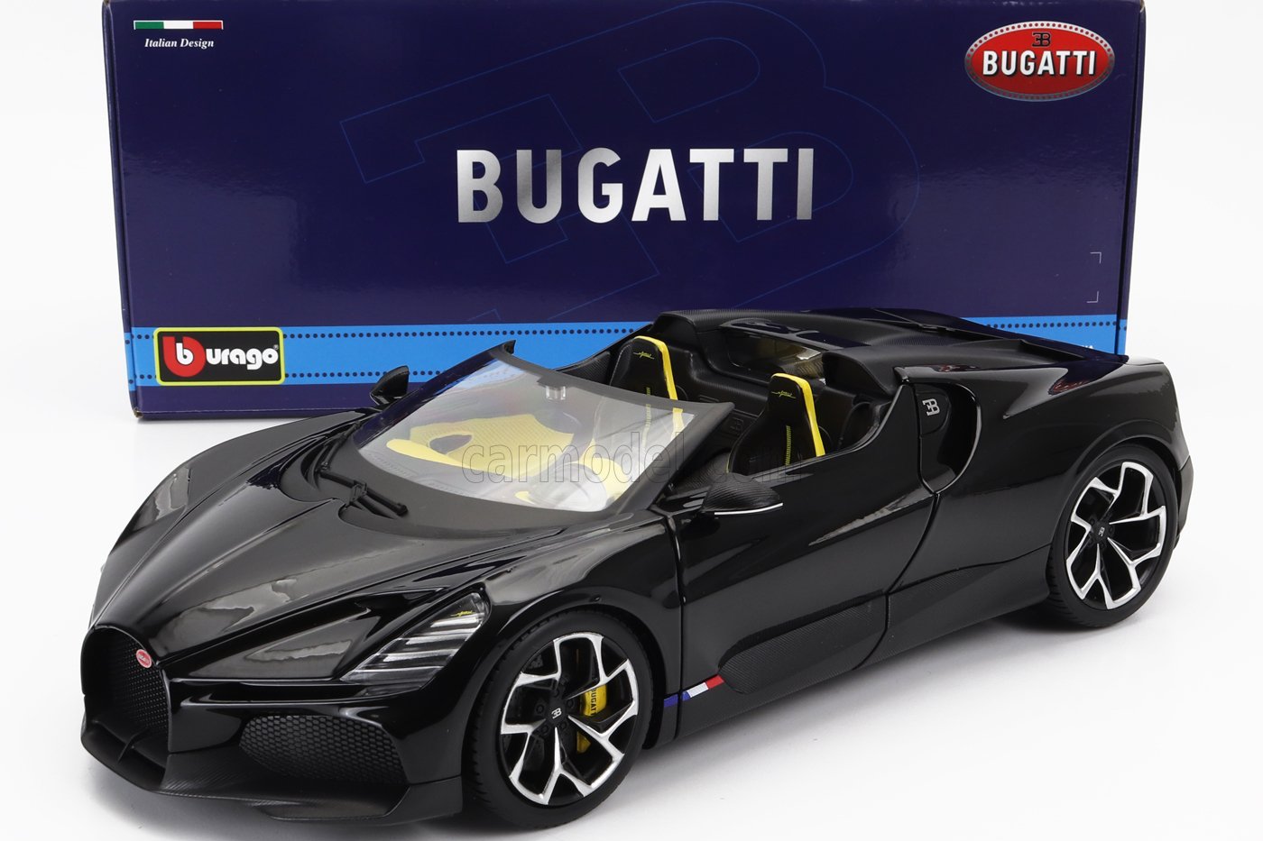Miniature - BBURAGO - Bugatti Mistral - Noir - Échelle 1/18 - Pour adultes à partir de 6 ans - Jeux - Jouets Miniature - BBURAGO - Bugatti Mistral - Noir - Échelle 1/18 - Pour adultes à partir de 6 ans - Jeux - Jouets