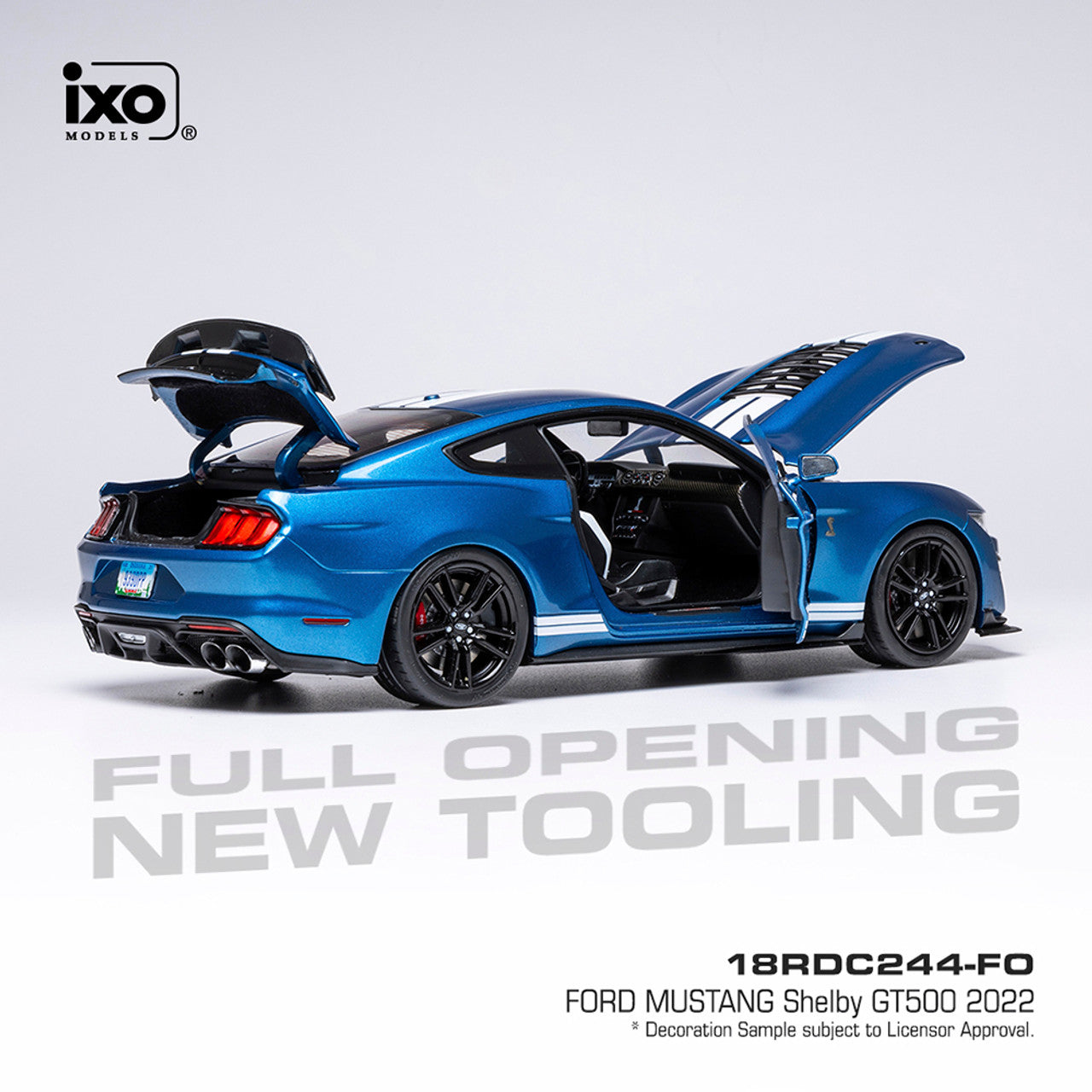 Ixo 2022 Ford Shelby Mustang GT500 Blue 1:18