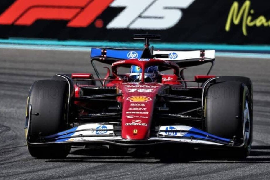 BBR Ferrari F1 SF-25 Team Scuderia #16 7th Miami GP 2025 (LeClerc) Red 1:18