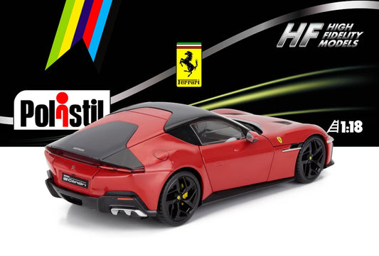 Polistil 2024 Ferrari 12Cilindri Rosso Corsa (Ferrari Red) High Fidelity 1:18