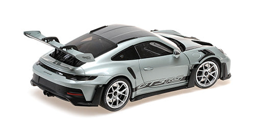 Minichamps 2023 Porsche 911 992 GT3 RS Grey Metallic w/ Weissach Package Silver 1:18