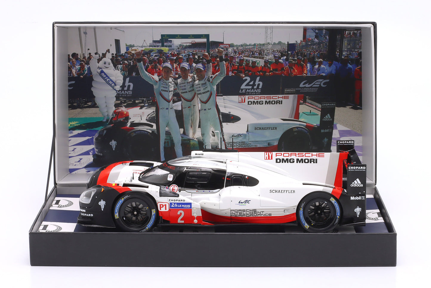 Ixo Porsche 919 Hybrid 2.0L Turbo V4 #2 Team Porsche WINNER 24hr Le Mans 2017 Collector's Box 1:18