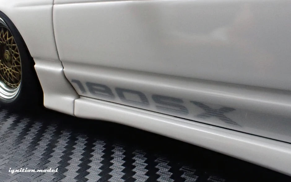 Ignition-Model Nissan 180SX Type X RPS13 White w/ Gold Mesh Wheels 1:18