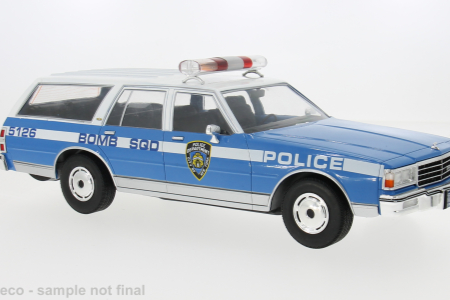 MCG 1985 Chevrolet Caprice Station Wagon NYPD Bomb Squad Blue 1:18