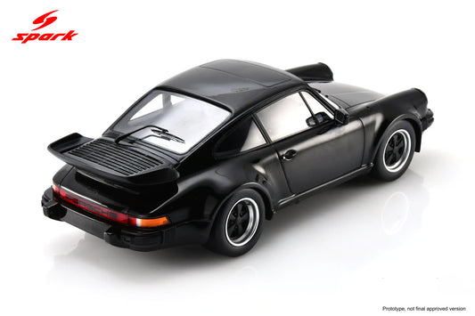 Spark Model 1978 Porsche 911 930 Turbo 3.3 Black 1:18 WITH DISPLAY