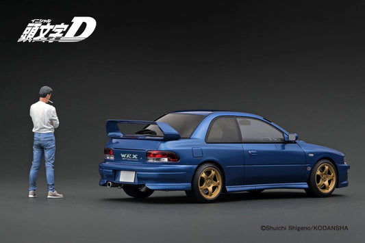 Ignition-Model Initial D Subaru Impreza WRX Type R STi Version V (GC8) Blue 1:18