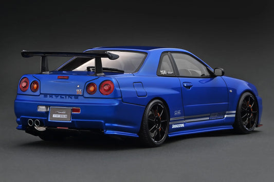 Ignition-Model Nissan Skyline GT-R R34 (BNR34) Top Secret 34GT-R RHD Blue Metallic 1:18