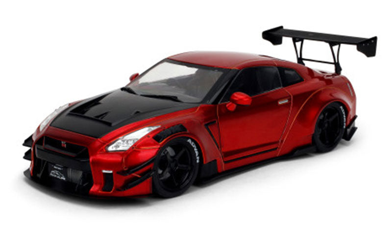 Jada Pink Slips Nissan Skyline GT-R R35 Liberty Walk Red Metallic 1:18