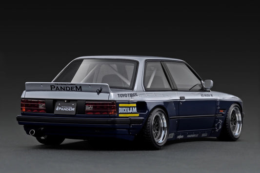 Ignition-Model BMW M3 Pandem 30 (E30) Silver and Blue 1:18