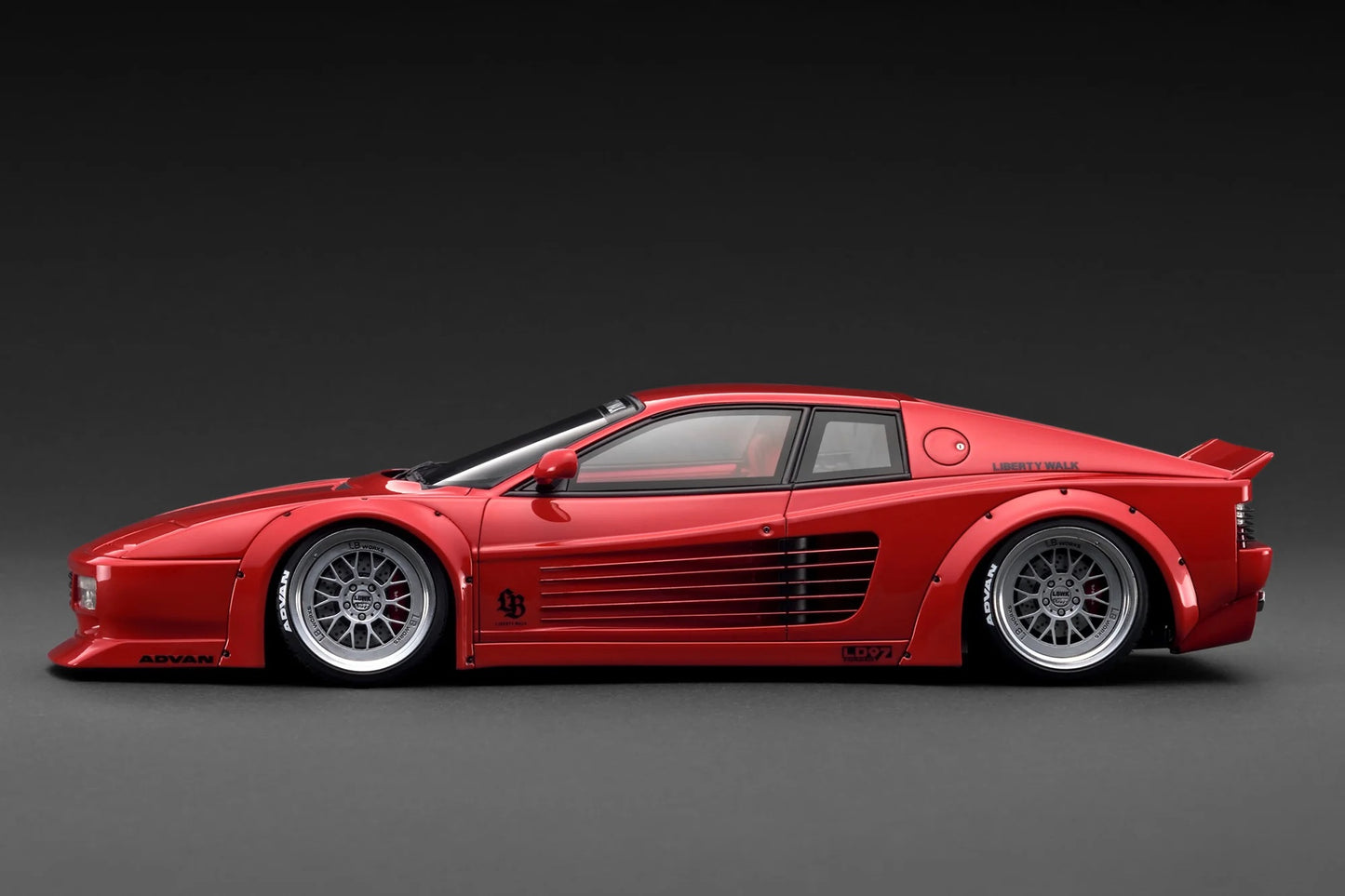 Ignition-Model Ferrari Testarossa 512 LBWK LB-Works Rosso Corsa Red 1:18