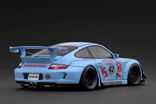 Ignition-Model Porsche 911 RWB 997 "Raspberry Beret" Livery Light Blue 1:18