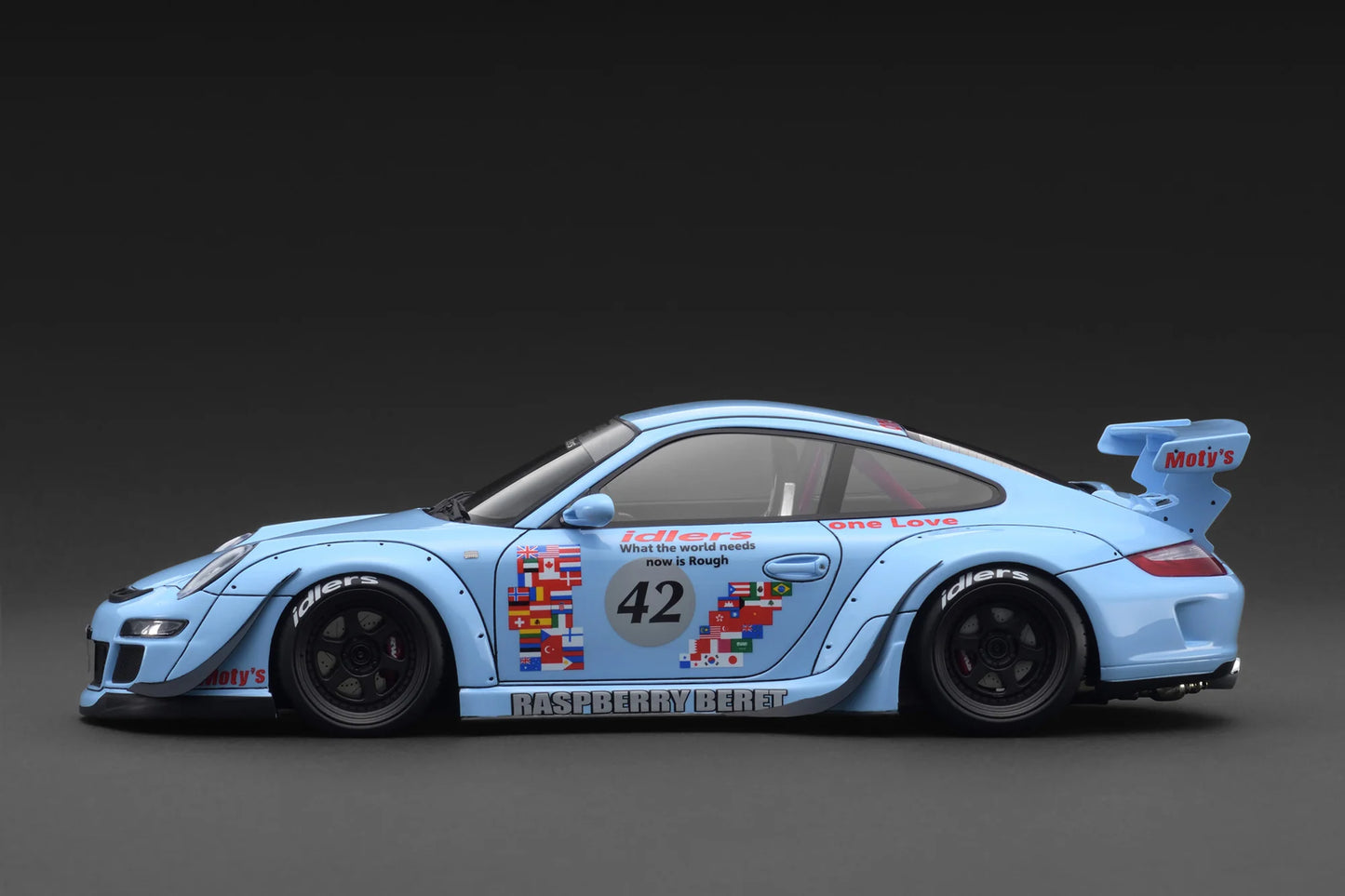Ignition-Model Porsche 911 RWB 997 "Raspberry Beret" Livery Light Blue 1:18