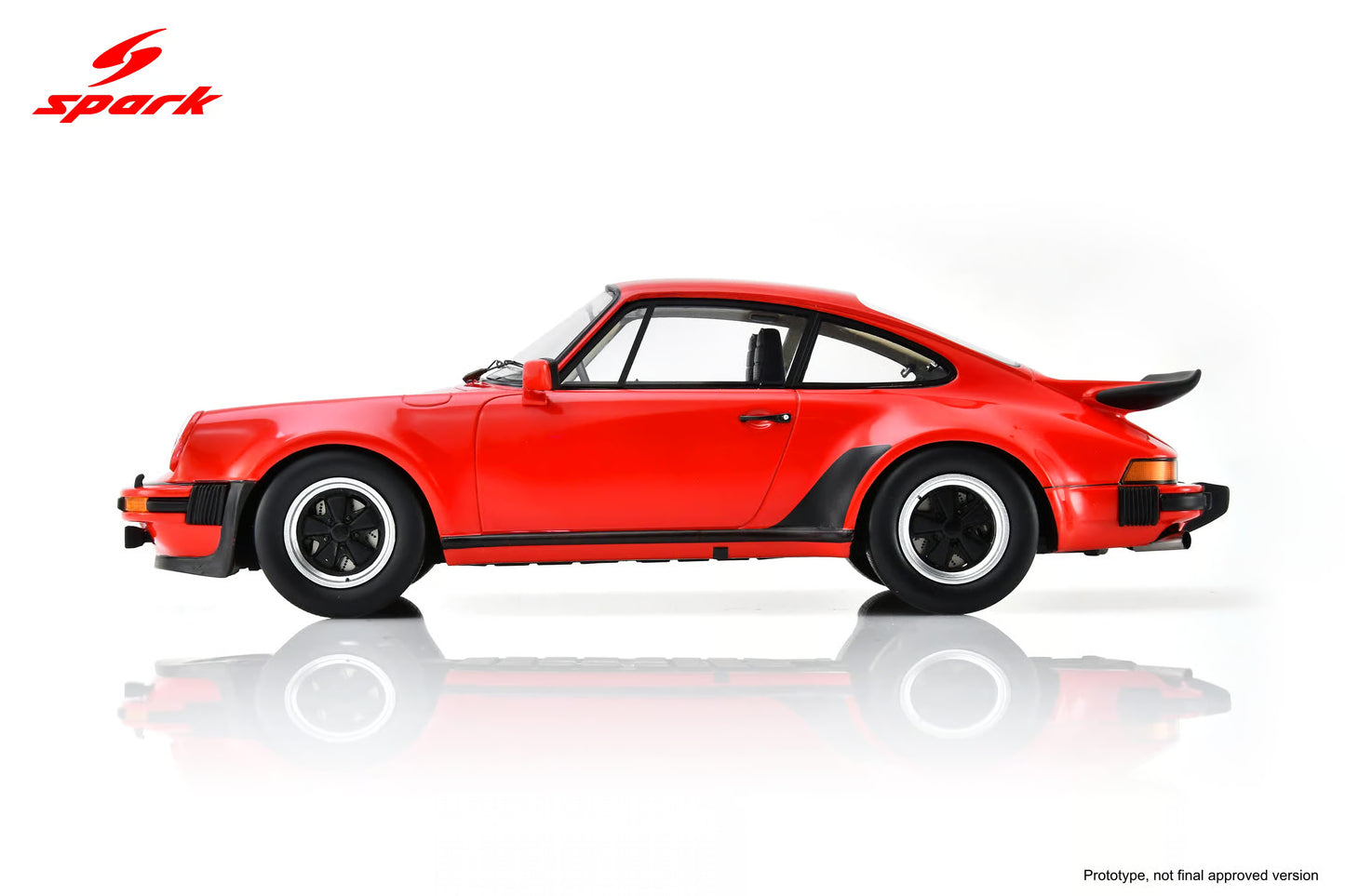 Spark Model 1976 Porsche 911 930 Turbo 3.0 Guards Red 1:18 WITH DISPLAY
