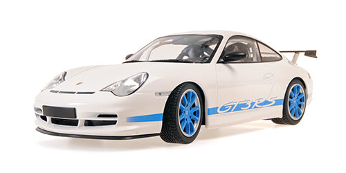 Minichamps 2002 Porsche 911 996 GT3 RS White w/ Blue Deco 1:18