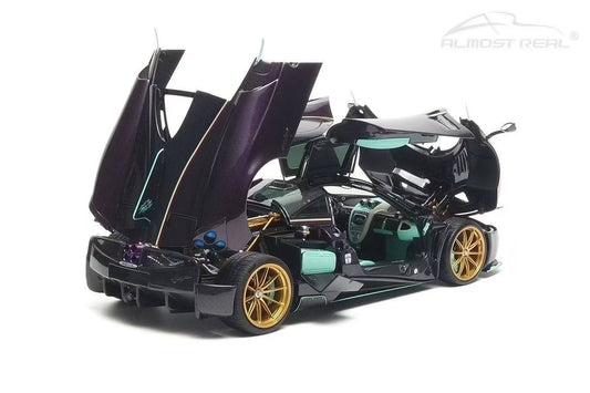 Almost-Real 2016 Pagani Huayra Dinastia Yazi Purple Carbon w/ Teal 1:18
