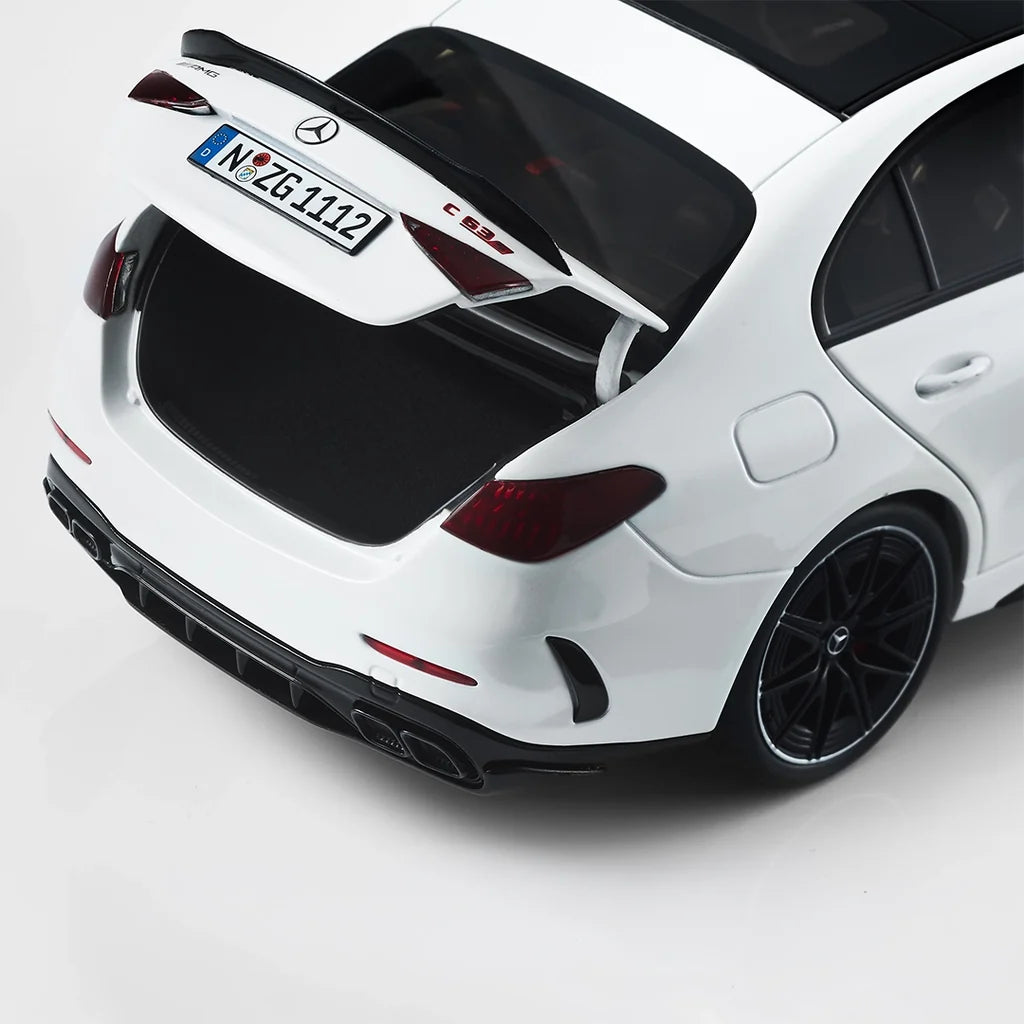 NZG Mercedes Benz C63 S AMG E Performance Sedan (W206) Opalith White 1:18