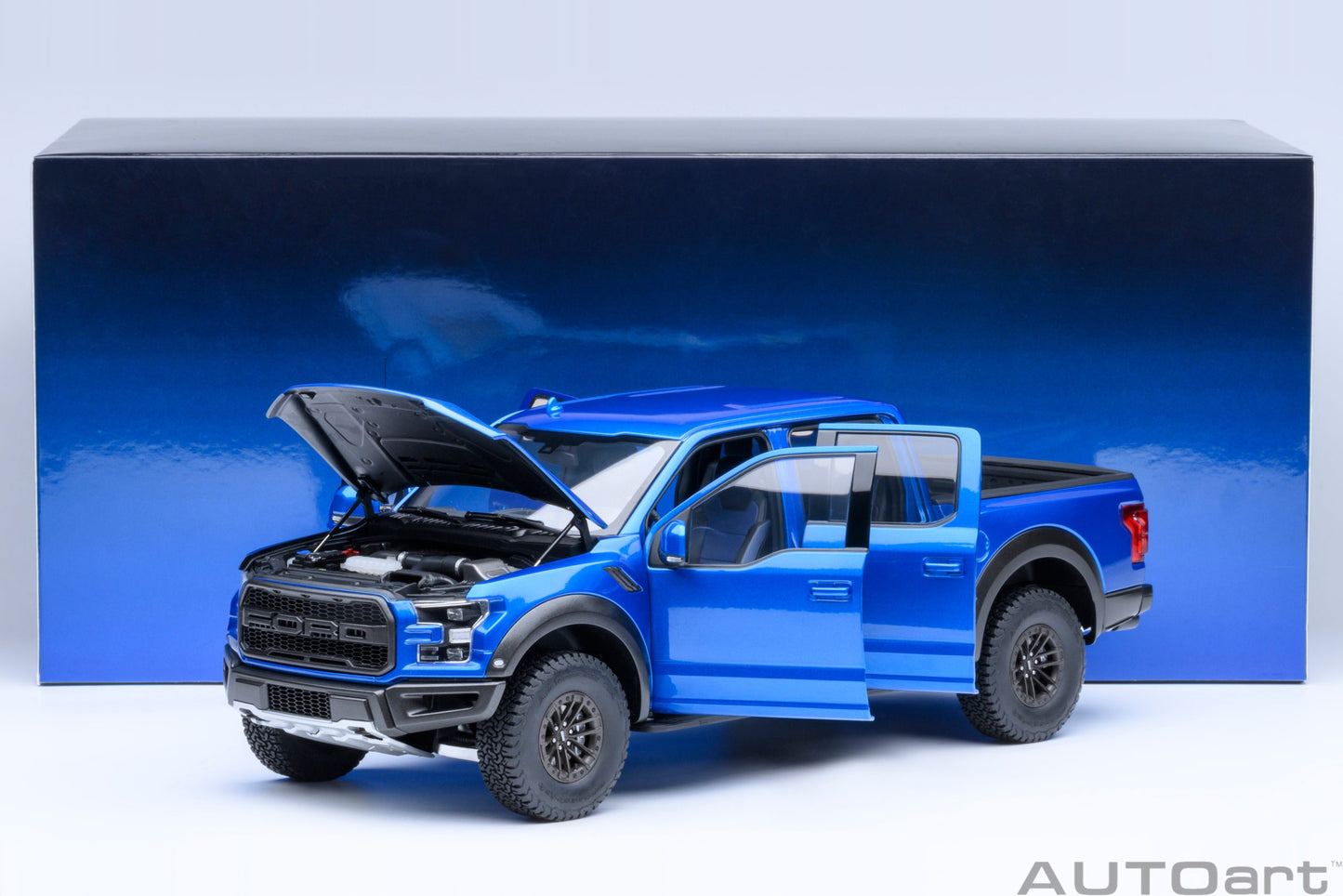 AUTOart 2019 Ford F-150 Raptor Supercrew Velocity Blue 1:18