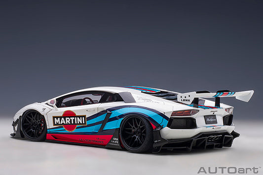 AUTOart Lamborghini Aventador Liberty Walk LB-Works Limited Edition Martini Livery 1:18 (Preowned))