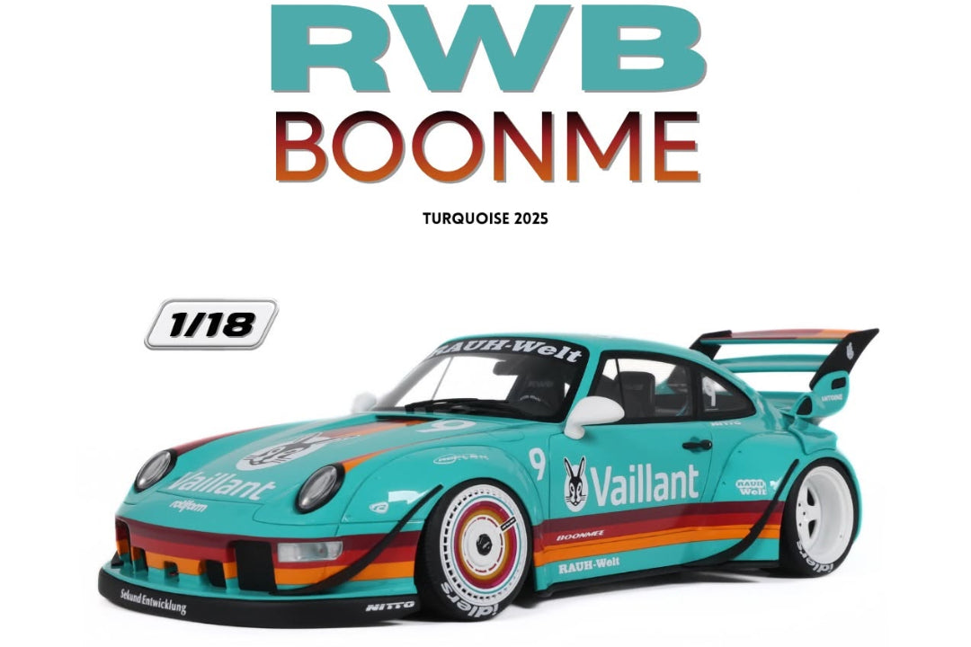 GT Spirit 2025 Porsche 911 993 RWB Bodykit "Boonme" Mint Green 1:18