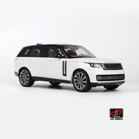 LCD 2022 Land Rover Range Rover SV Serenity White w/ Black Roof 1:18