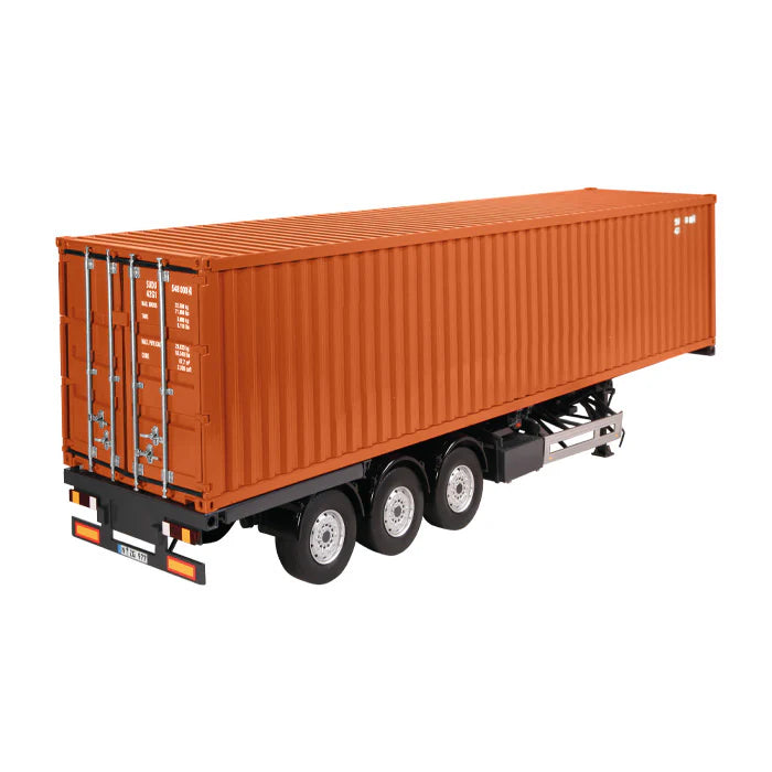 NZG Trailer Flatbed for Shipping Containers Black 1:18