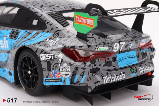 Topspeed 1:18 BMW M4 GT3 #97 Turner Motorsports IMSA 2023 Laguna Seca GTD 2nd Place