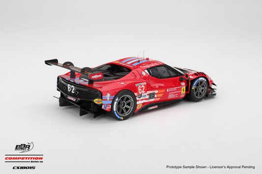 BBR Ferrari 296 GT3 Risi Competizione #62 Winner 2024 IMSA Daytona 24 Hrs Red 1:18
