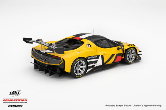 BBR Ferrari 296 GT3 EVO Presentation 2025 Yellow 1:18