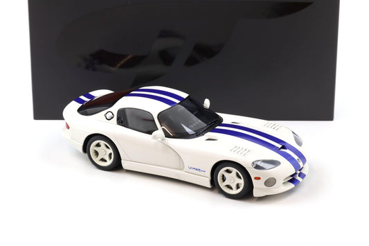 GT Spirit 1996 Dodge Viper GTS White w/ Blue Stripes 1:18