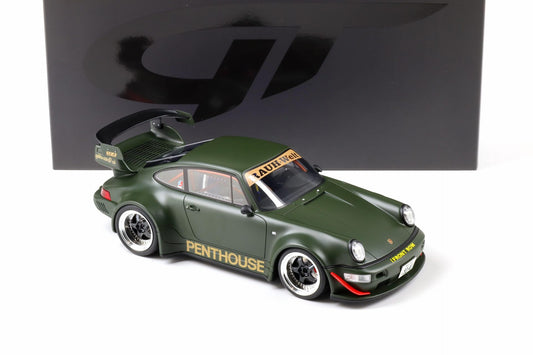 GT Spirit 2008 Porsche 911 964 RWB (Penthouse) Matte Army Green 1:18