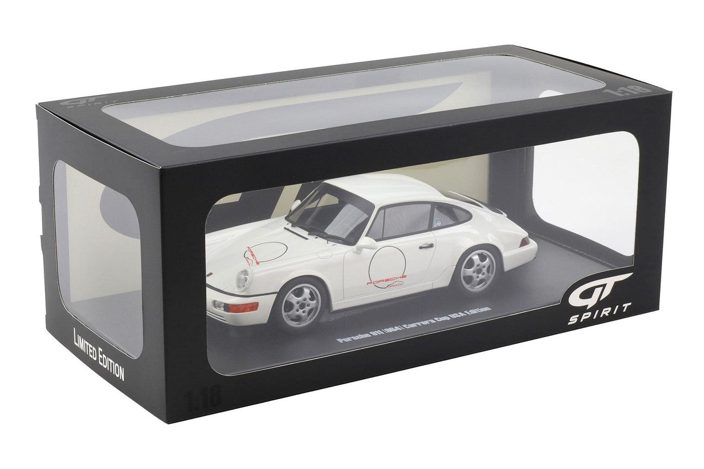 GT Spirit 1992 Porsche 911 (964) Carrera Cup USA Edition White 1:18