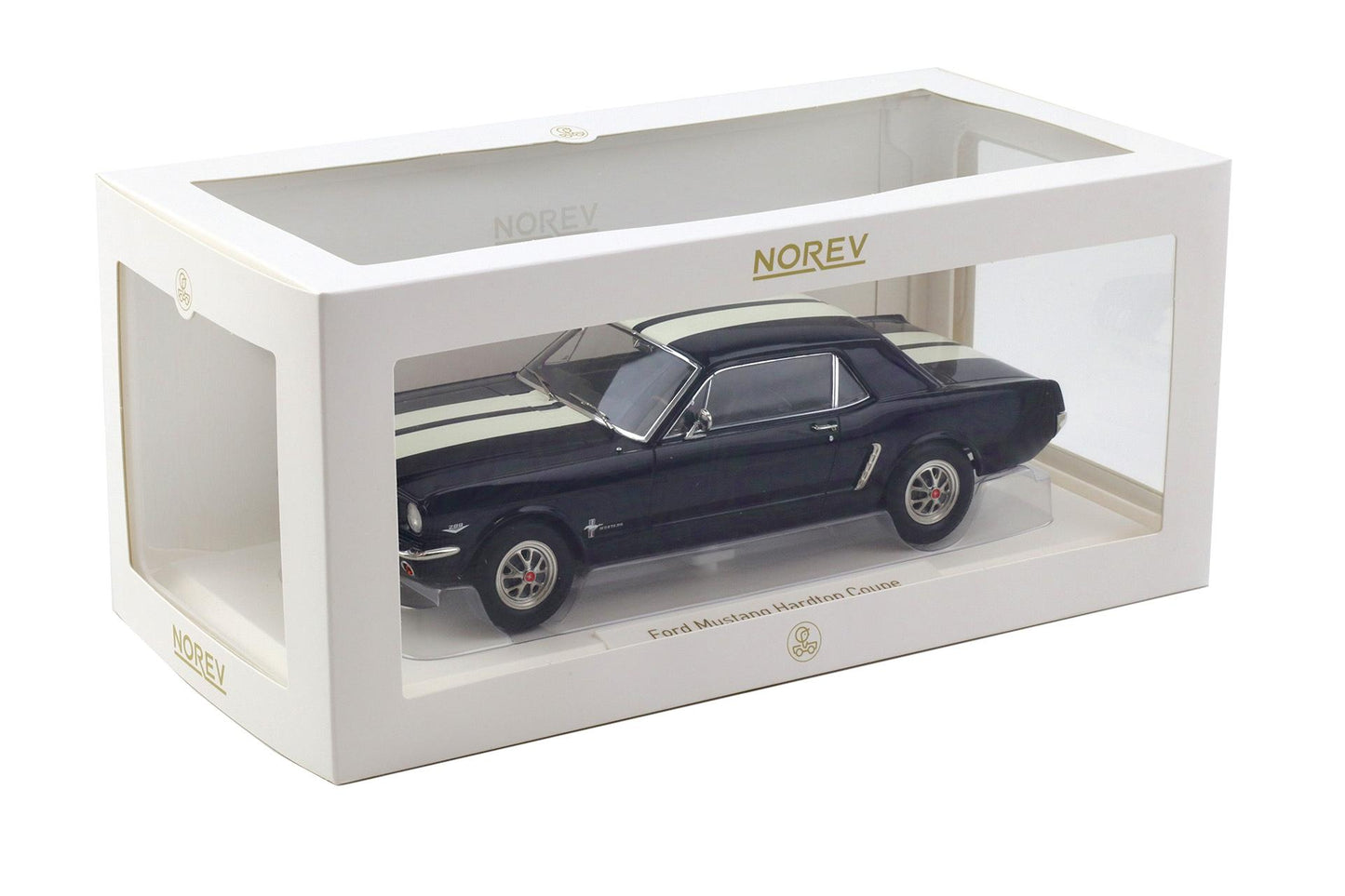 Norev 1965 Ford Mustang Hardtop Coupe Nightmist Blue Metallic 1:18