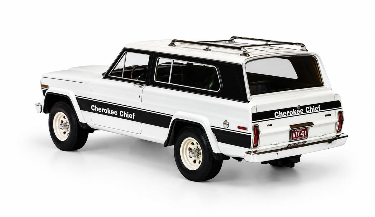 Cult Scale 1980 - 1983 Jeep Cherokee Chief (SJ) White 1:18