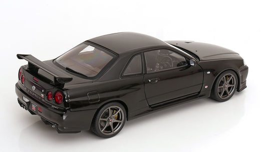KK Scale 2001 Nissan Skyline GT-R R34 V-Spec II Black 1:12