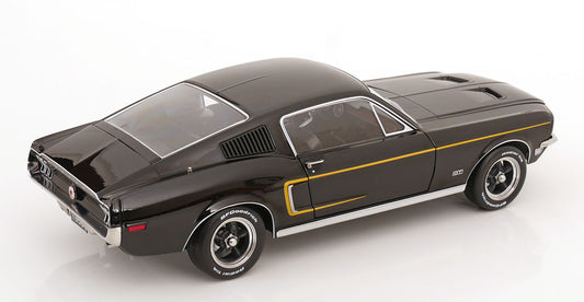 KK Scale 1968 Ford Mustang GT Fastback Black 1:12