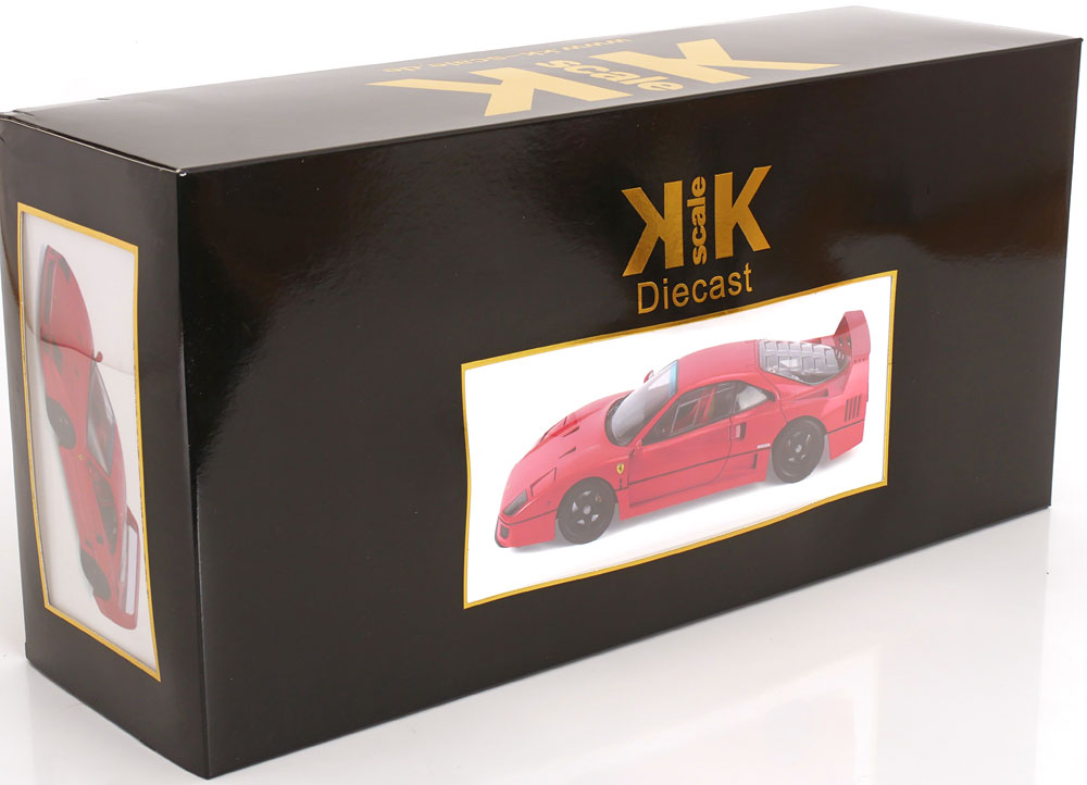 KK Scale 1990 Ferrari F40 Lightweight Rosso Corsa (Ferrari Red) 1:12